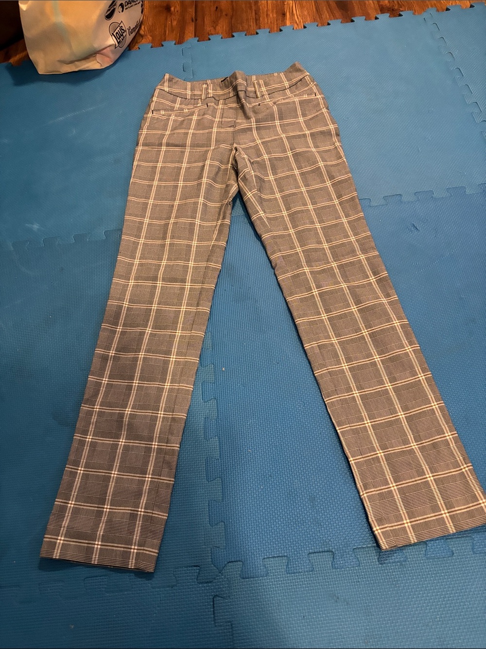 Reitmans Gray Plaid Dress Pants for woman